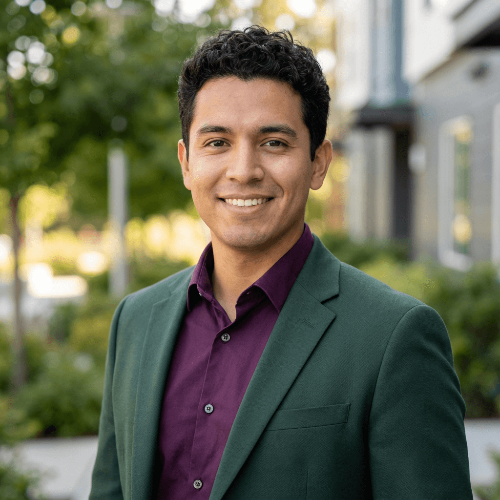 Property manager in office